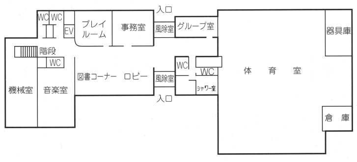 神奈川地区センター案内図 1階